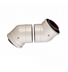 BOSCH Дымоход AZB 608/1 Коаксиальный отвод 45*,ф80/125 мм 7719002767