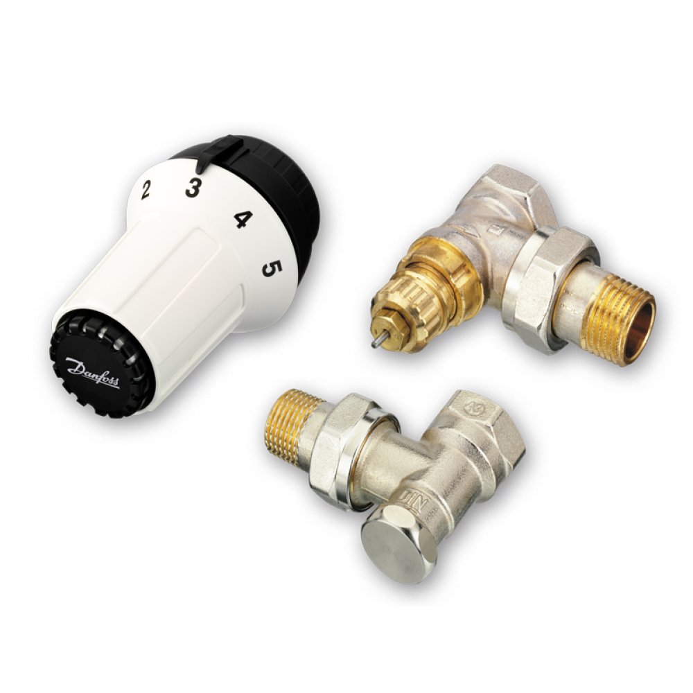 DANFOSS Комплект RAS-C+RA-FN+RLV-S 1/2'' угловой , 3 эл., 013G5253