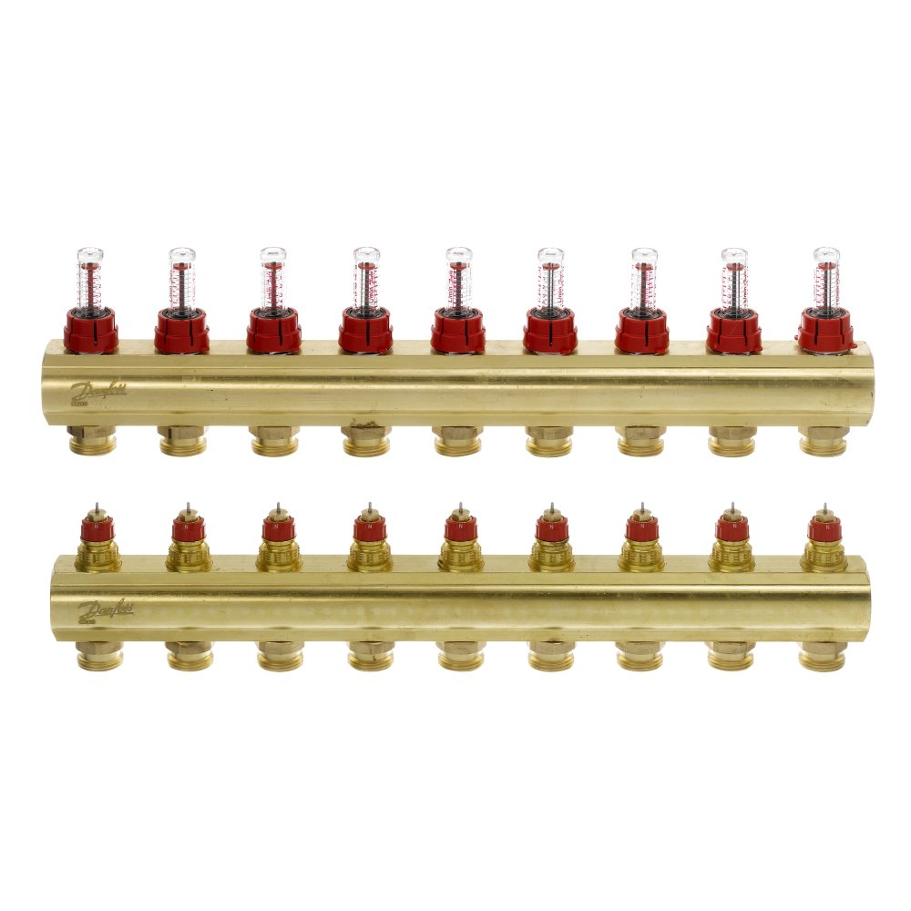 DANFOSS Распределитель 9+9 с ротаметрами 088U0529
