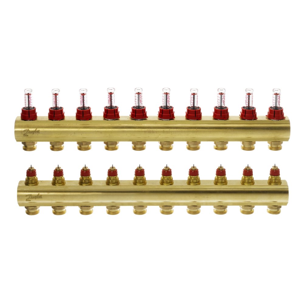 DANFOSS Распределитель 10+10 с ротаметрами 088U0530