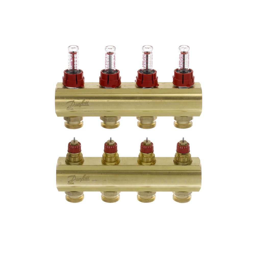 DANFOSS Распределитель 4+4 с ротаметрами 088U0524 DANFOSS Распределитель 4+4 с ротаметрами 088U0524