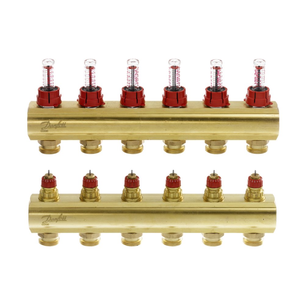DANFOSS Распределитель 6+6 с ротаметрами 088U0526